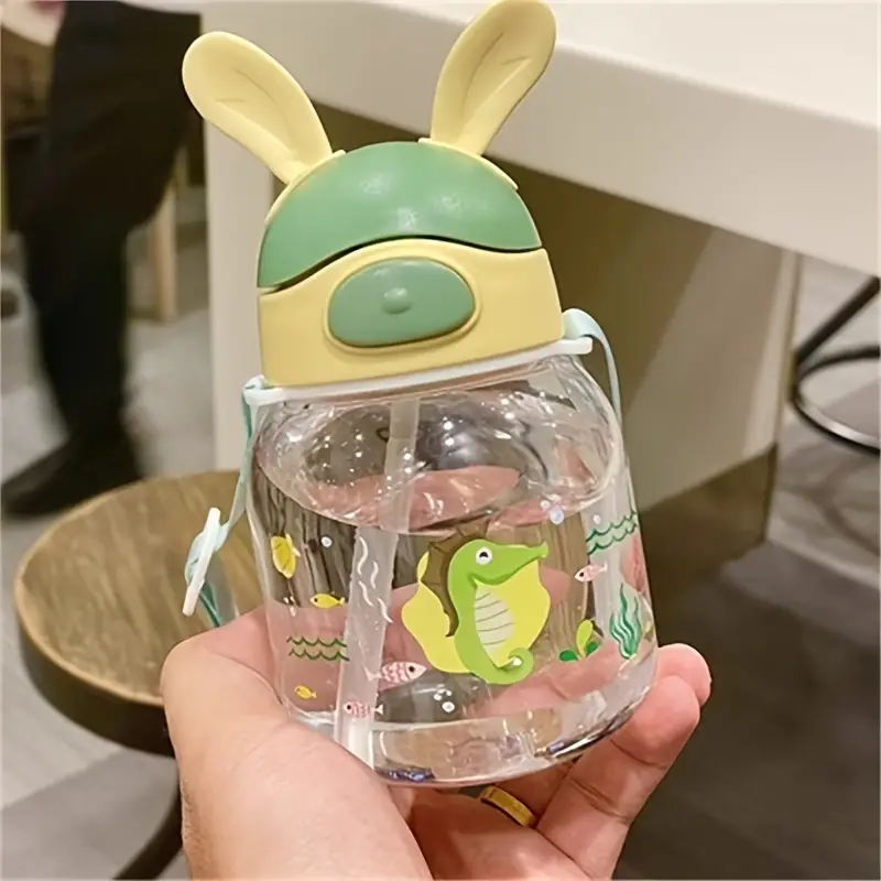 Straw Cup Girl Super Cute Cup Student Compact Leak-Proof Portable Water Bottle 8 Straw Cup Girl Super Cute Cup Student Compact Leak-Proof Portable Water Bottle
