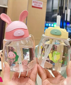 Straw Cup Girl Super Cute Cup Student Compact Leak-Proof Portable Water Bottle - Image 2