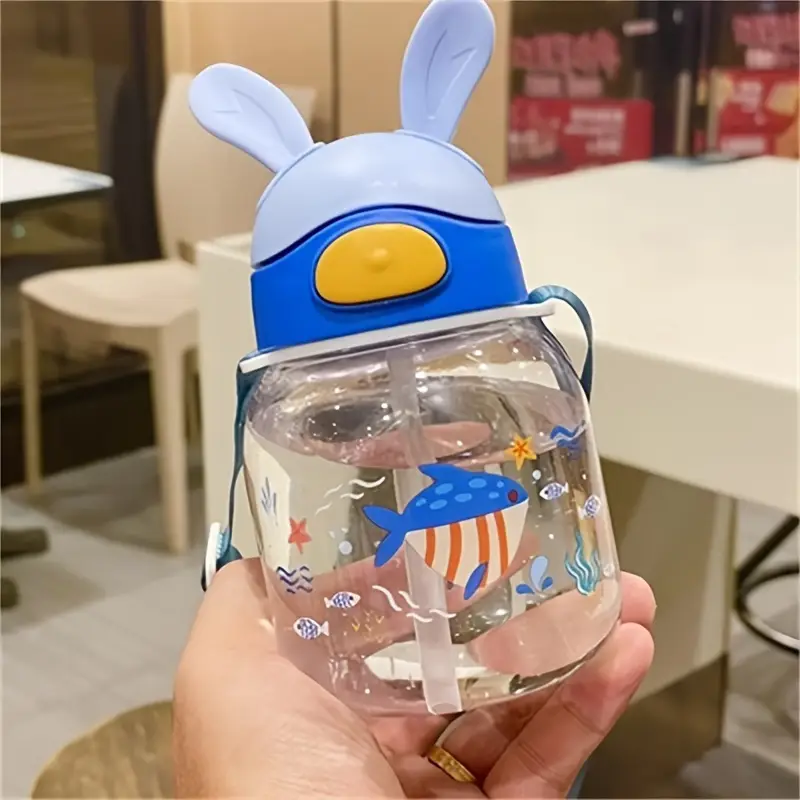 Straw Cup Girl Super Cute Cup Student Compact Leak-Proof Portable Water Bottle 9 Straw Cup Girl Super Cute Cup Student Compact Leak-Proof Portable Water Bottle