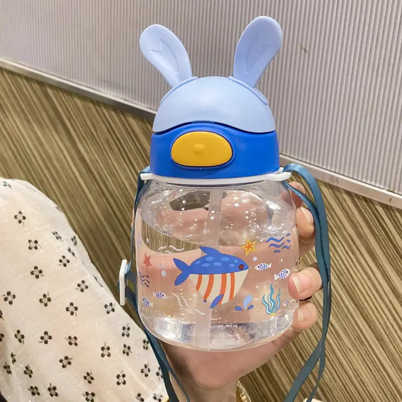 Straw Cup Girl Super Cute Cup Student Compact Leak-Proof Portable Water Bottle 6 Straw Cup Girl Super Cute Cup Student Compact Leak-Proof Portable Water Bottle