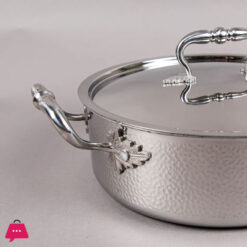 Tri-Ply Casserole With Lid Hand-Hammered Textured – 28Cm 16 Tri-Ply Casserole With Lid Hand-Hammered Textured – 28Cm