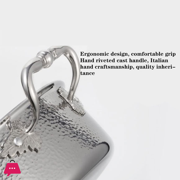 Tri-Ply Casserole With Lid Hand-Hammered Textured – 28Cm 5 Tri-Ply Casserole With Lid Hand-Hammered Textured – 28Cm - Image 3