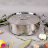 Tri-Ply Casserole With Lid Hand-Hammered Textured – 24Cm