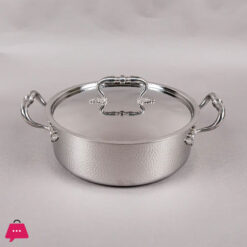 Tri-Ply Casserole With Lid Hand-Hammered Textured – 28Cm 14 Tri-Ply Casserole With Lid Hand-Hammered Textured – 28Cm