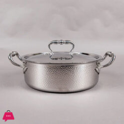 Tri-Ply Casserole With Lid Hand-Hammered Textured – 28Cm 13 Tri-Ply Casserole With Lid Hand-Hammered Textured – 28Cm