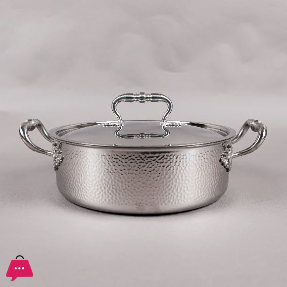 Tri-Ply Casserole With Lid Hand-Hammered Textured – 28Cm 6 Tri-Ply Casserole With Lid Hand-Hammered Textured – 28Cm - Image 4