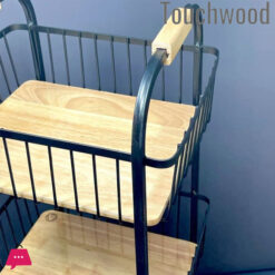 Touch Wood 2-Tier Rolling Trolly