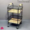 Touch Wood 2-Tier Rolling Trolly