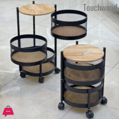 Touch Wood Mesh Basket Portable Luxury Onion Basket 2-Steps & 3 Steps