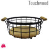 Touch Wood Metal Fruit Basket Round