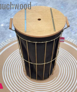 Touch Wood Modern Laundry Basket With Wooden Lid - Image 3
