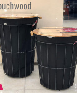 Touch Wood Modern Laundry Basket With Wooden Lid - Image 2