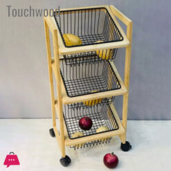 Touch Wood Modern Potato Onion Basket 2-Steps &Amp; 3 Steps