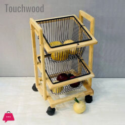 Touch Wood Modern Potato Onion Basket 2-Steps &Amp; 3 Steps