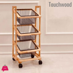 Touch Wood Modern Potato Onion Basket 2-Steps &Amp; 3 Steps