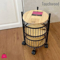 Touch Wood Portable Luxury Onion Basket 2-Steps &Amp; 3 Steps