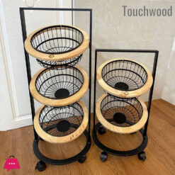 Touch Wood Portable Luxury Onion Basket 2-Steps & 3 Steps