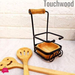 Touch Wood Spoon Holder Next To The Stove