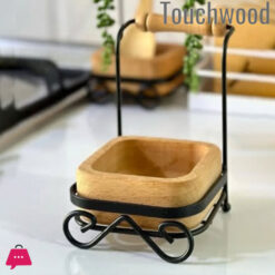 Touch Wood Spoon Holder Next To The Stove