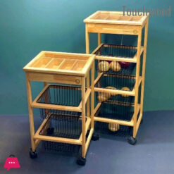Touch Wood Square Multi-Purpose Rack 2-Steps &Amp; 3 Steps
