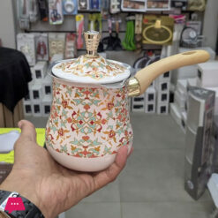 Turkish Coffee Pot with Long Wooden with Lid Arabic Heavy Duty 550/720ML