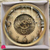 Vintage Wall Clock with Rotating Gears