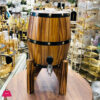 Wooden Barrel Inner Stainless Steel Beverages Dispenser - 3Liter