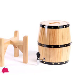 Wooden Barrel Inner Stainless Steel Beverages Dispenser - 3Liter