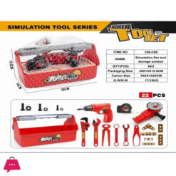 22Pcs Kids Tool Set Pretend Play Toddler Tool Toys With Worker Box &Amp; Drill