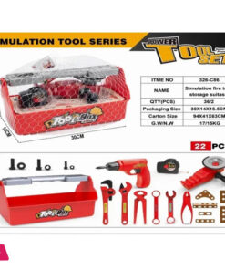 22Pcs Kids Tool Set Pretend Play Toddler Tool Toys With Worker Box &Amp; Drill - Image 2