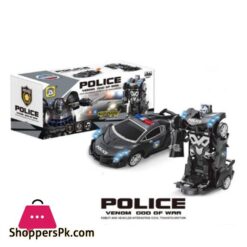 2in1 Transformation Transformer Police Robot Collision Car Toys With Music Lights