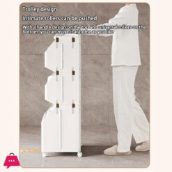 3-Tier Laundry Baskets Laundry Hamper Basket With Wheels