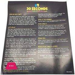 30 Seconds Board Game Senior No 0143 Birthday Gift And Family Game