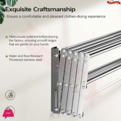 304 Stainless Steel Wall Mounting Foldable Cloth Drying Rack