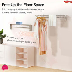 304 Stainless Steel Wall Mounting Foldable Cloth Drying Rack