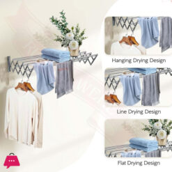 304 Stainless Steel Wall Mounting Foldable Cloth Drying Rack