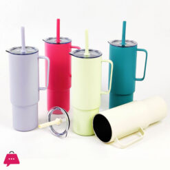 32oz Sippy Straw Tumbler Stainless Steel Insulated Straw Cup