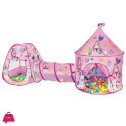 3In1 Castle Tent House For Kids + Free 50 Balls