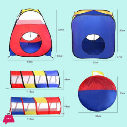4-In-1 Play Tent Children'S Tent With Tunnel For Home And Garden