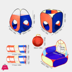 5 In 1 Multicolor Ball Pit Tunnel Tent House Multicolor