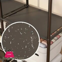 Detchable Solid Color Metal Double Row Clothes Rack Spacious Design For Living Room And Bedroom