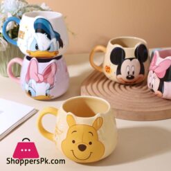 Disney Mickey Mouse Minnie Mouse Dondonald Daisy Duck Couple Ceramic Cup Coffee Cup Big Belly Cup