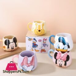 Disney Mickey Mouse Minnie Mouse Dondonald Daisy Duck Couple Ceramic Cup Coffee Cup Big Belly Cup