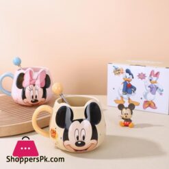 Disney Mickey Mouse Minnie Mouse Dondonald Daisy Duck Couple Ceramic Cup Coffee Cup Big Belly Cup