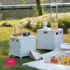 Foldable Wagon Cart for Outdoor Use - Multi-functional Portable Ideal for Beach Shopping and Camping Trolley