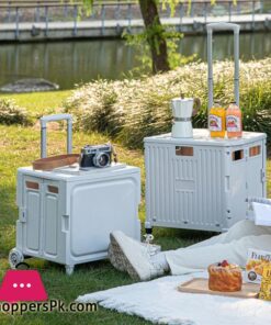 Foldable Wagon Cart for Outdoor Use - Multi-functional Portable Ideal for Beach Shopping and Camping Trolley