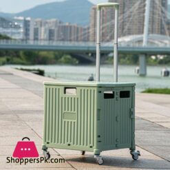 Foldable Wagon Cart For Outdoor Use - Multi-Functional Portable Ideal For Beach Shopping And Camping Trolley