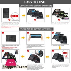 Folding Drawer Organiser Expandable Multi-Layer Organiser Tray Box