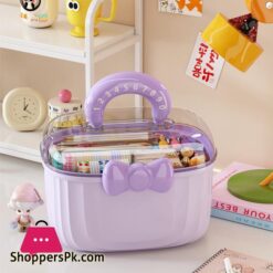 Hair Accessories Storage Box Portable Makeup Organizer For Hair Clips Hair Ties Earrings Bracelets Necklaces