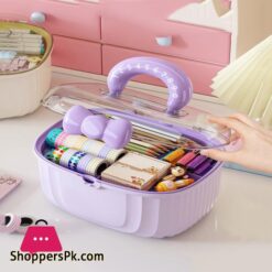 Hair Accessories Storage Box Portable Makeup Organizer For Hair Clips Hair Ties Earrings Bracelets Necklaces